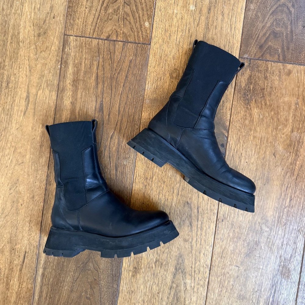 3.1 PHILLIP LIM LUG SOLE COMBAT BOOT - Size 36